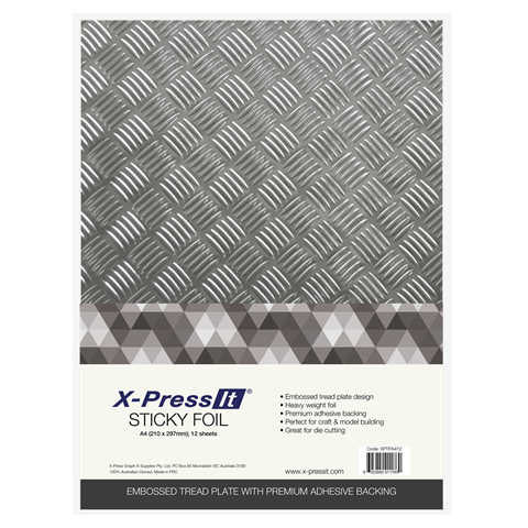 Picture of X-Press It Sticky Foil Tread Plate A3