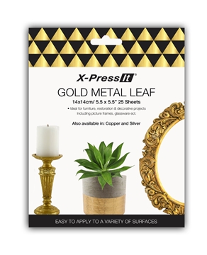 Picture of X-Press It Gold Metal Leaf 140x140 25sh/bk