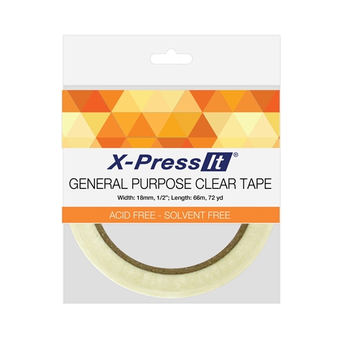 Picture of X-Press It General Purpose Clear Tape 18mm