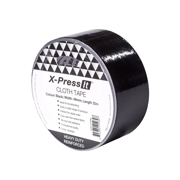 Picture of X-Press It Cloth Tape 48mm x 25m Black